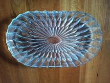 Kuchenplatte Glas oval retro