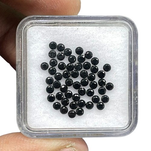 Natural black turmalin 2mm - natural,