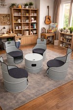 Ölfass Sitzgruppe Neu, Loft