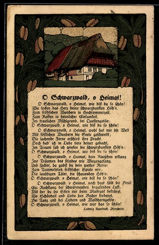 Steindruck große hütte - große, im
