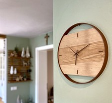 Wanduhr Uhr Holzuhr Massivholz