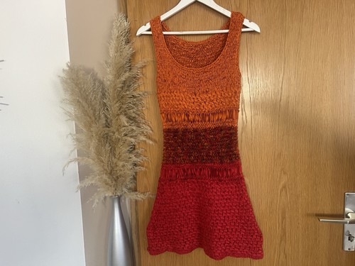Handmade crochet kleid s - gr.,
