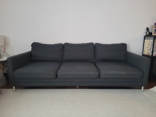 Sofa sitzer anthrazit stoff - 3-sitzer,
