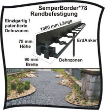 SemperBord78 20m Randbefestigung Rasenkante Beeteinfassung Randstein Rasenbord