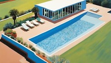 Drohne malerei pool beach - pool,