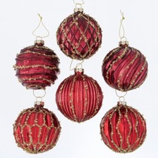Baumschmuck Kugeln rot gold