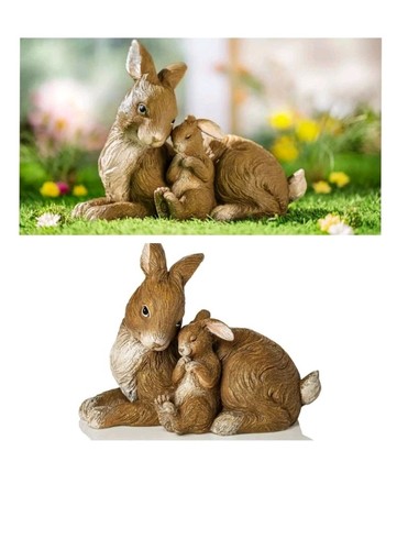 Hase mit kind braun - mit,