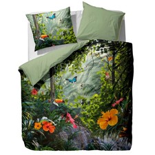 Essenza Bettwäsche Dschungel Gabriel green Satin Urwald Digitaldruck Baumwolle