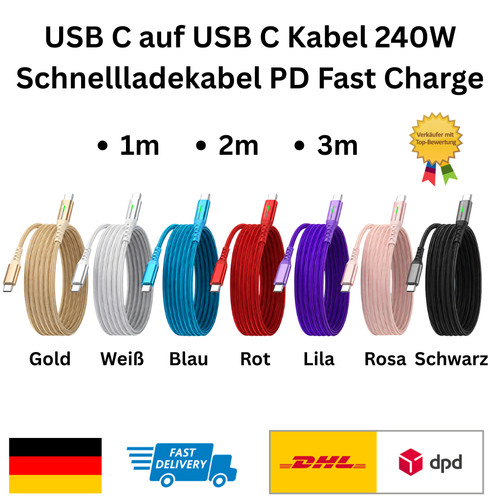 Usb auf ladekabel 240w - auf,