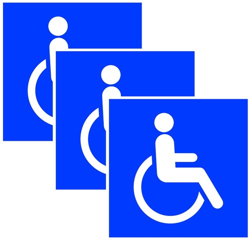 Aufkleber schild rollstuhl - schild,