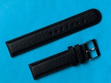 Lederband  Eichmüller Modell Katla 20 mm Uhrenarmband  schwarz genarbt