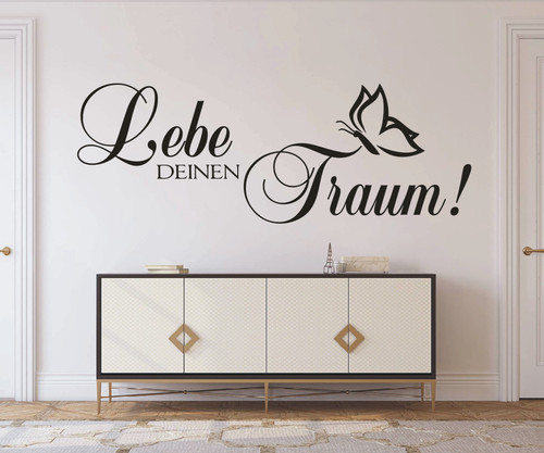 Wandtattoo lebe traum sticker - lebe,