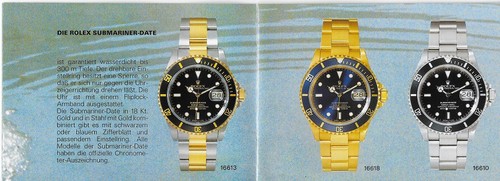 Rolex submariner 16613 16618 - rolex,