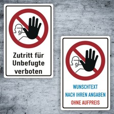 Verbotsschild Zutritt für