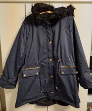 damen winter parka , innen Teddyfell, blau, Grösse 50. Neuware.