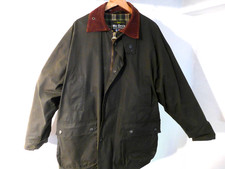 MC ORVIS - Vintage Herren olivgrüne gewachste lange Jacke