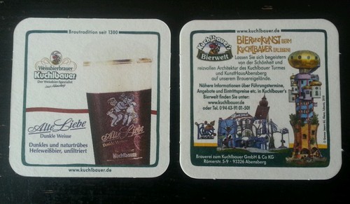 Beer mat abensberg - mat, kuchlbauer