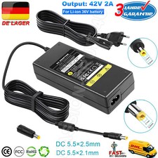Akku Ladegerät Netzteil 42V 2A für 36V Pedelec E-Bike Scooter mit 5.5*2.5/2.1mm