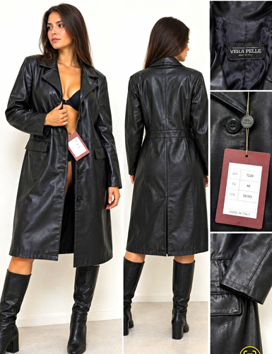 Vera pelle damen ledermantel - pelle,