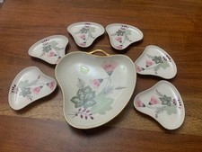 50-er Jahre Konfekt-Schalen Set 7 Teile geschwungene Form, auch für Dips