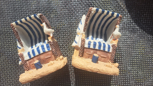 Mini strandkorb dekofigur - 2x,