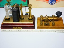 Messing Morsetaste Morseempfänger Telegrafen-Taste Fernschreiber KOB