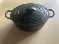 Le Creuset / Cousances - Topf Bräter - Gusseisen oval 22 cm - schwarz