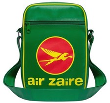 Air Zaire Airline Tasche Umhängetasche Schultertasche Sporttasche - grün -