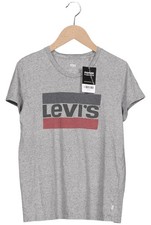 Levis T-Shirt Damen Shirt Kurzärmliges Oberteil Gr. M Baumwolle Grau #ayt31ju