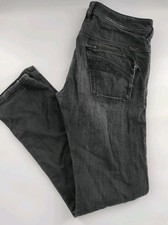 Diesel Jeans Damen W33 L32 Poiak Regular Slim Tapered Leg Stretch Grau SchwarzB1