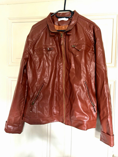 Bikerjacke herren cognac - xl,
