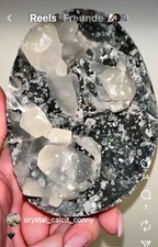 Glitzer Quarz mit Calcit Auf