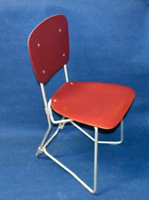 Armin Wirth Alu-Flex Stapel-Klapp-Stuhl 60er 70er Mid-Century Vintage rot