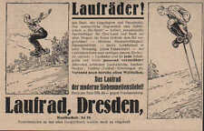 DRESDEN, Werbung 1925, das Laufrad der moderne Siebenmeilenstiefel
