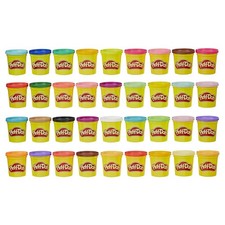 Play Doh Pack mit 24 x 84g Dosen Bastel Set mit bunt gemischter Farbauswahl