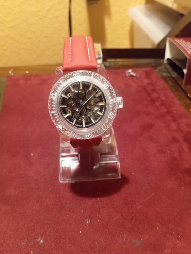 Skelett armbanduhr rotes - skelett,