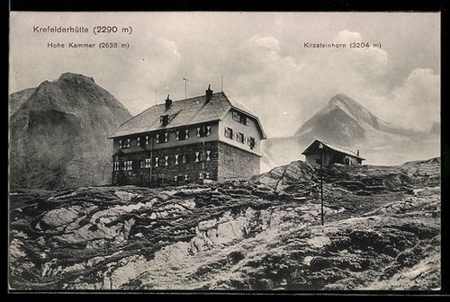 Ansichtskarte krefelderhütte - ansichtskarte,
