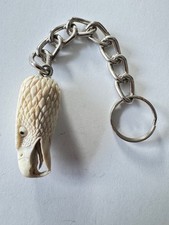 Charivari Anhänger Schlüsselanhänger geschnitzter Adlerkopf Unikat
