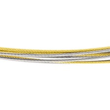 Ernstes Design Drahtseil Halskette DS.10.BI 10-fach Stahlkette Bicolor vergoldet