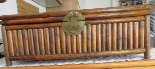 Große antike holz truhe - antike, holz-truhe