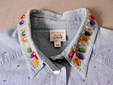 Tolles BLUSENHEMD Jeansoptik