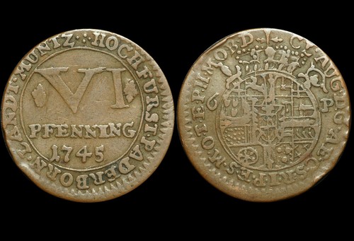 Paderborn bistum 6 pfennig - -, bistum: