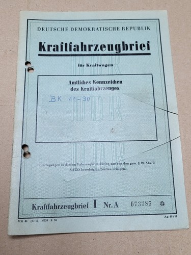 Kfz brief kraftfahrzeugbrief - kfz,