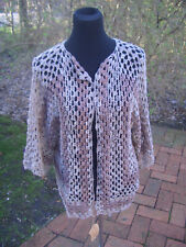 Häkel -Jacke -  beige/braun