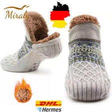 Winter Haussocken Unisex Rutschfest Warm Flausch Fleece Slipper Socken