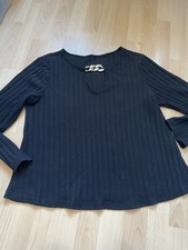 Shein Fleece Pullover Schwarz