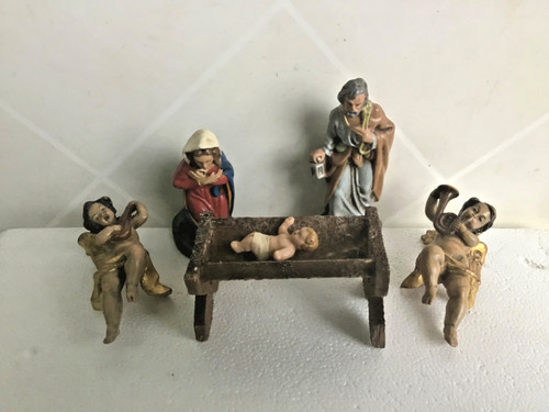 Antik krippenfiguren 6st - antik,