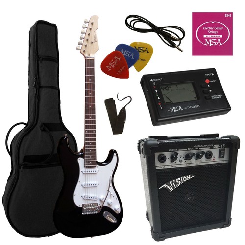 Gitarre st5 schwarz set - st5,