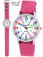 Armbanduhr Kinder Mädchen Uhr Lernuhr Kinderuhr Wechselarmband rosa analog Quarz