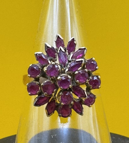 585 gold ring - gold, rubinen